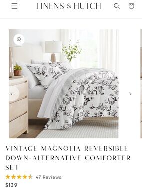 Linens and Hutch Magnolia Reversible Comforter